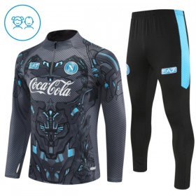Dětské SSC Neapol Tréninkový Mikina 2025-26 Černá Čtvrt Zip